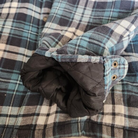 Vintage Canyon Guide Outfitters Blue Plaid Shacket‎ Jacket Mens 2X XXL Fleece - Picture 13 of 16
